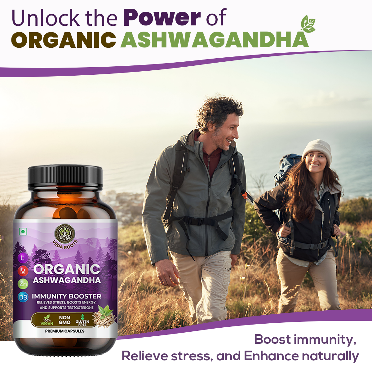 Veda Roots Immunity Booster Organic Ashwagandha Capsules
