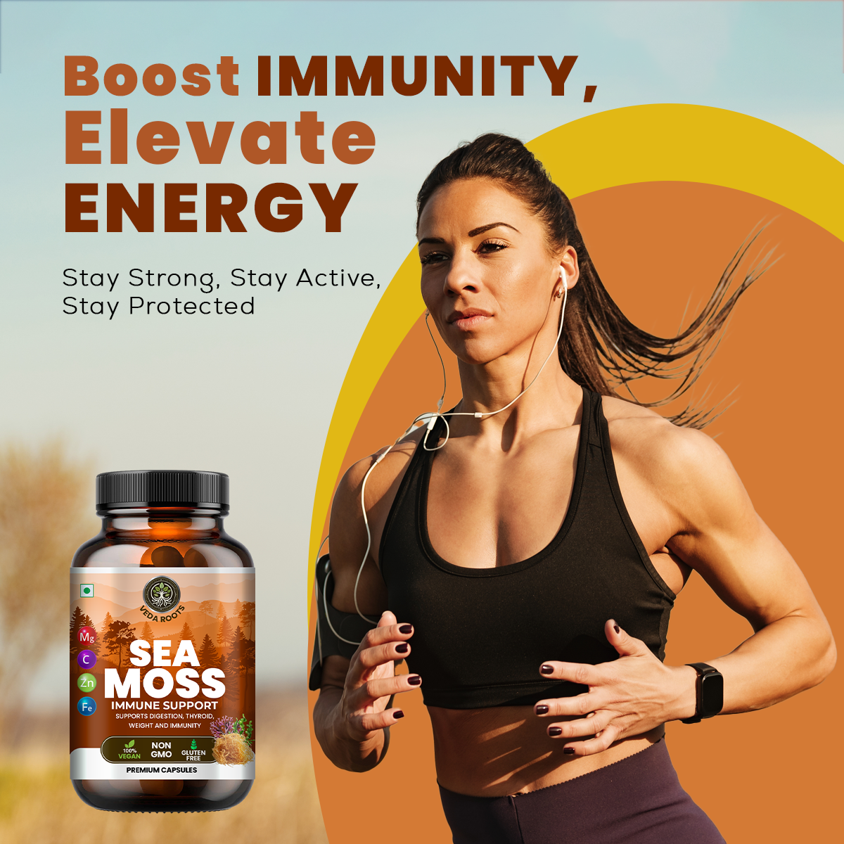 Veda Roots Sea Moss Capsules for Immune Support
