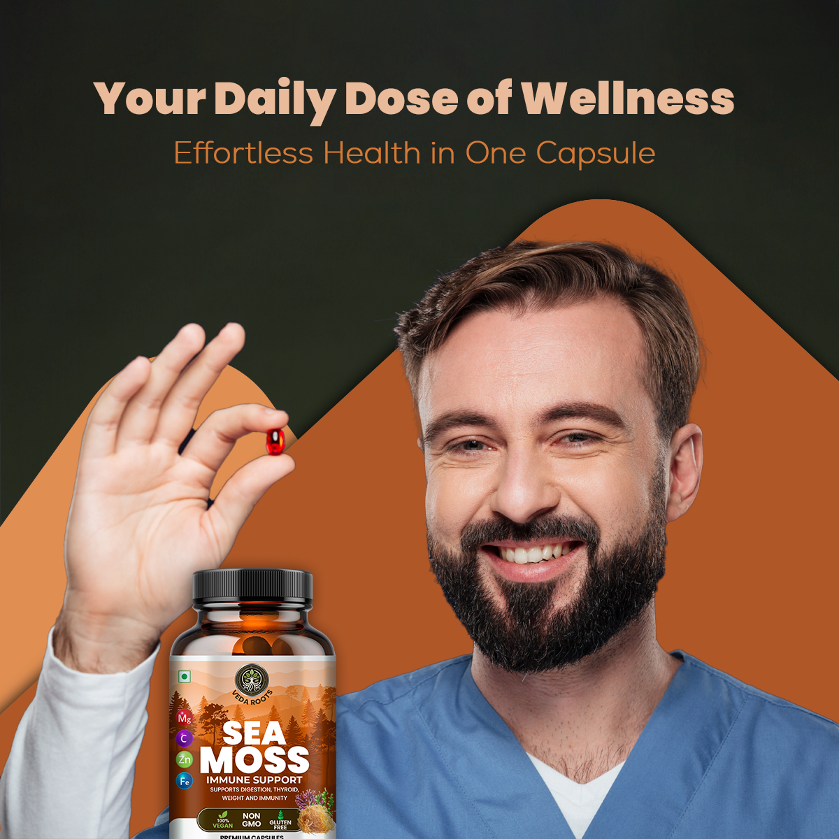 Veda Roots Sea Moss Capsules for Immune Support