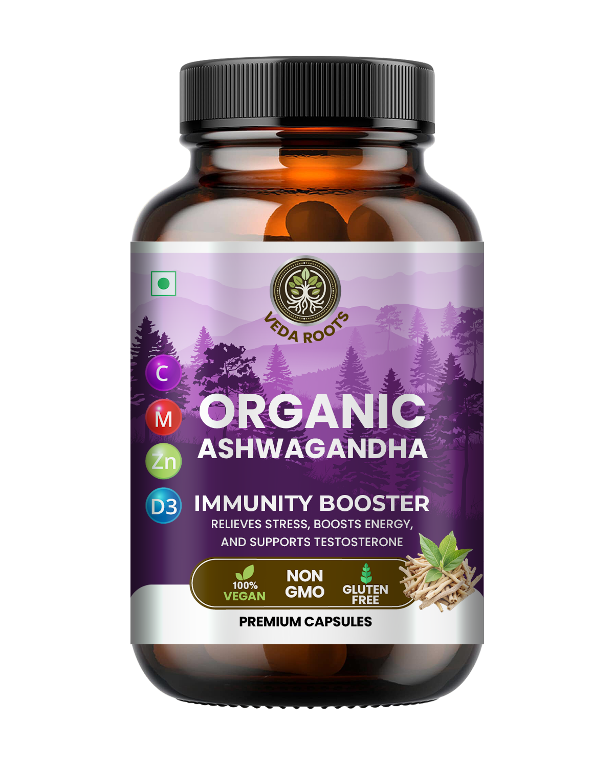 Veda Roots Immunity Booster Organic Ashwagandha Capsules
