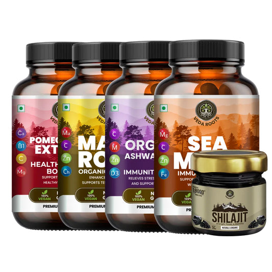 Collection of Vida Root supplement bottles on a white background