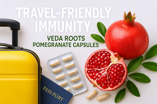 Travel-Friendly Immunity with Veda Roots Pomegranate Capsules